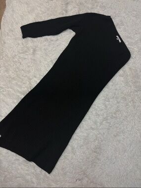 Asilio one shoulder black midi dress size 2